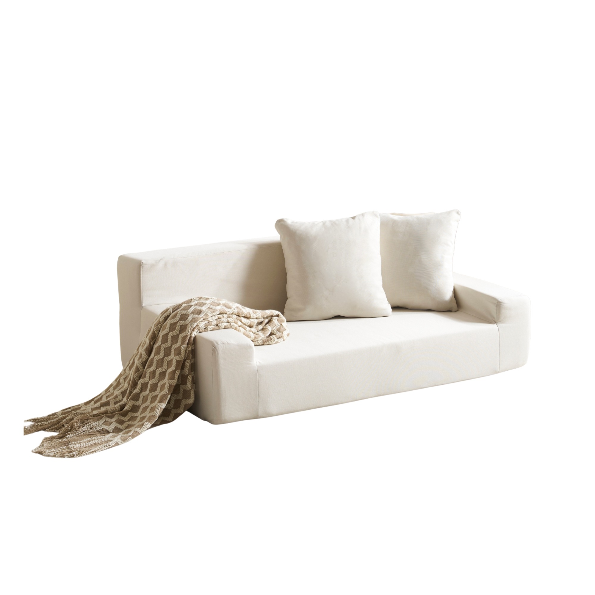 【国内即発送】2人掛けソファベッド フロアソファ コンパクト ローソファ こたつ用 1人暮らし マルチに使える クッション付き 座椅子 1人掛け 完成品 運びに便利だ 軽いソファー 圧縮梱包 高反発