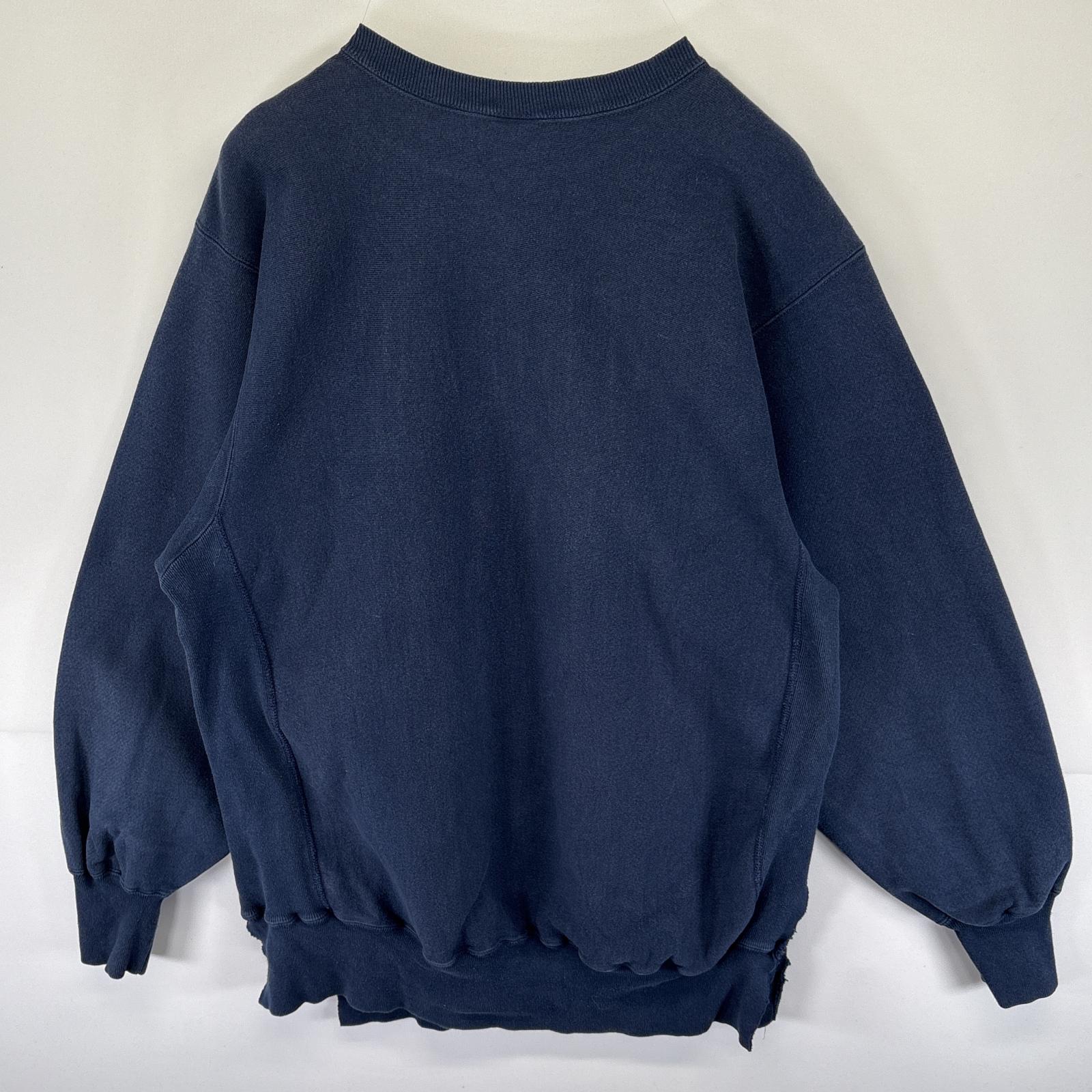 古着 90s/90年代 スウェット リバースウィーブ カレッジロゴ MICHIGAN プリント XXL ネイビー メンズ