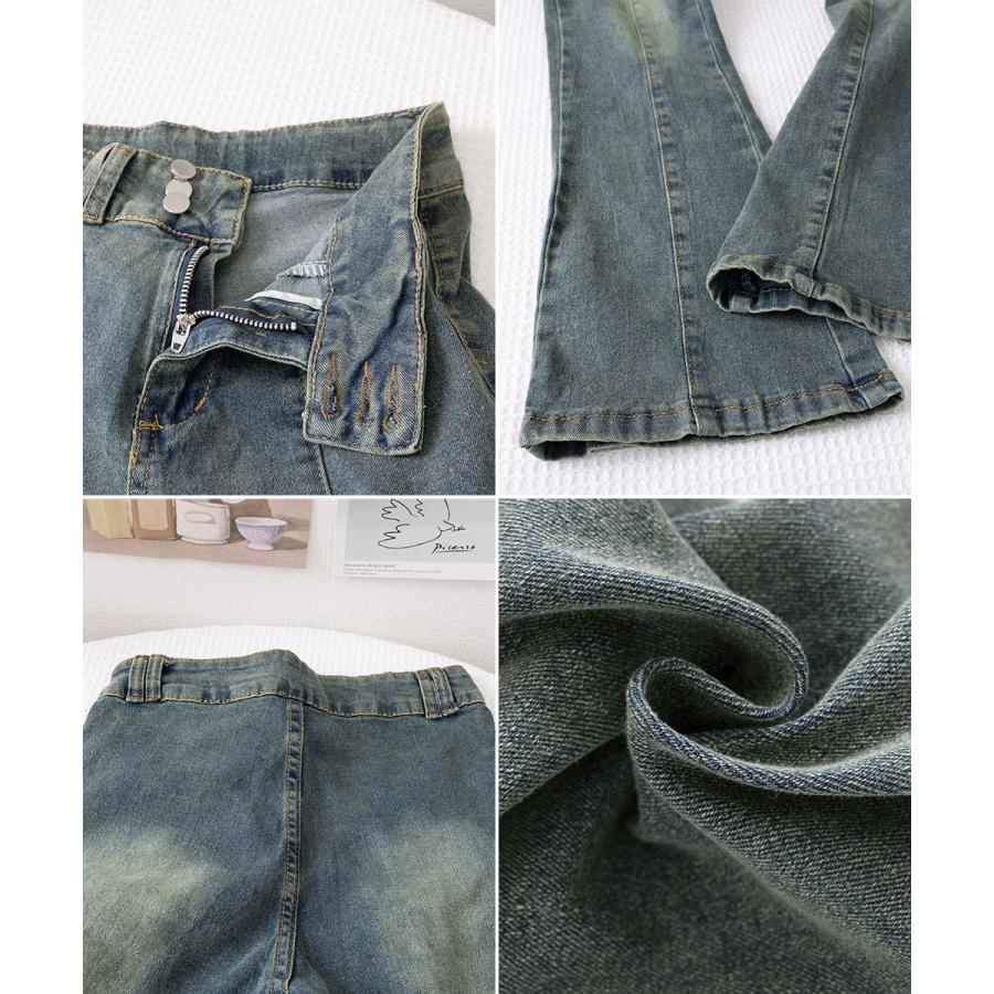 人気沸騰 大人気レディースパンツ レトロ セミフレアデニムパンツレディース 人気沸騰 大人気レディースパンツ レトロ セミフレアデニムパンツレディース