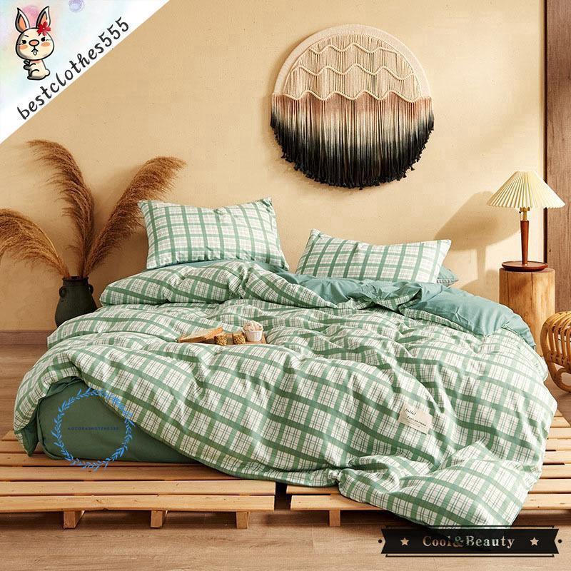布団カバー ベッドカバー 4点セット 寝具 格 緑 チェック柄 ボックスシーツ 洋式 おしゃれ 春夏 綿 コットン シングル セミダブル ダブル 洗濯機洗える 布団カバー ベッドカバー 4点セット 寝具 格 緑 チェック柄 ボックスシーツ 洋式 おしゃれ 春夏 綿 コットン シングル セミダブル ダブル 洗濯機洗える