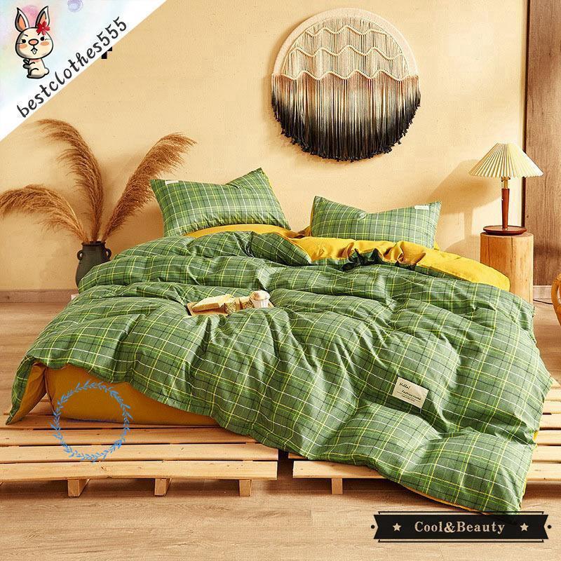 布団カバー ベッドカバー 4点セット 寝具 格 緑 チェック柄 ボックスシーツ 洋式 おしゃれ 春夏 綿 コットン シングル セミダブル ダブル 洗濯機洗える 布団カバー ベッドカバー 4点セット 寝具 格 緑 チェック柄 ボックスシーツ 洋式 おしゃれ 春夏 綿 コットン シングル セミダブル ダブル 洗濯機洗える