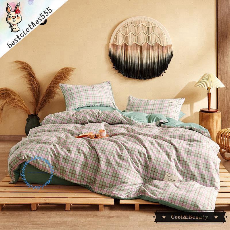 布団カバー ベッドカバー 4点セット 寝具 格 緑 チェック柄 ボックスシーツ 洋式 おしゃれ 春夏 綿 コットン シングル セミダブル ダブル 洗濯機洗える 布団カバー ベッドカバー 4点セット 寝具 格 緑 チェック柄 ボックスシーツ 洋式 おしゃれ 春夏 綿 コットン シングル セミダブル ダブル 洗濯機洗える