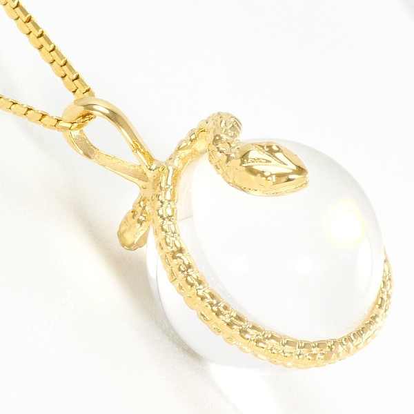 K18 18金 YG イエローゴールド ネックレス クォーツ 約40cm ジュエリー 中古 K18 18金 YG イエローゴールド ネックレス クォーツ 約40cm ジュエリー 中古