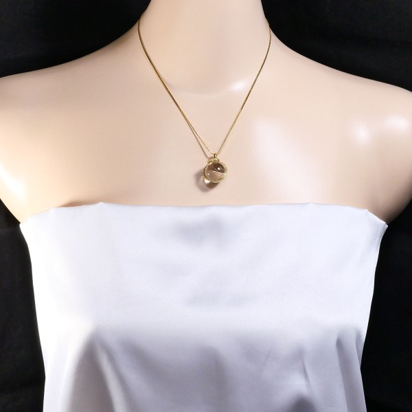 K18 18金 YG イエローゴールド ネックレス クォーツ 約40cm ジュエリー 中古 K18 18金 YG イエローゴールド ネックレス クォーツ 約40cm ジュエリー 中古