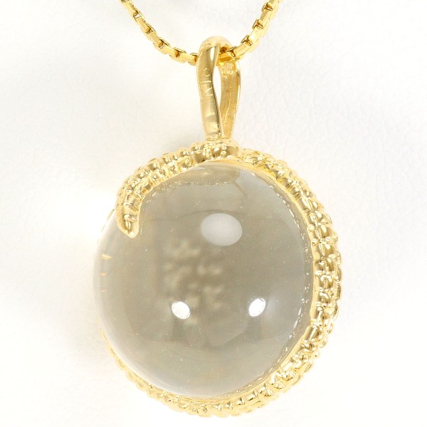 K18 18金 YG イエローゴールド ネックレス クォーツ 約40cm ジュエリー 中古 K18 18金 YG イエローゴールド ネックレス クォーツ 約40cm ジュエリー 中古