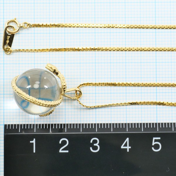 K18 18金 YG イエローゴールド ネックレス クォーツ 約40cm ジュエリー 中古 K18 18金 YG イエローゴールド ネックレス クォーツ 約40cm ジュエリー 中古