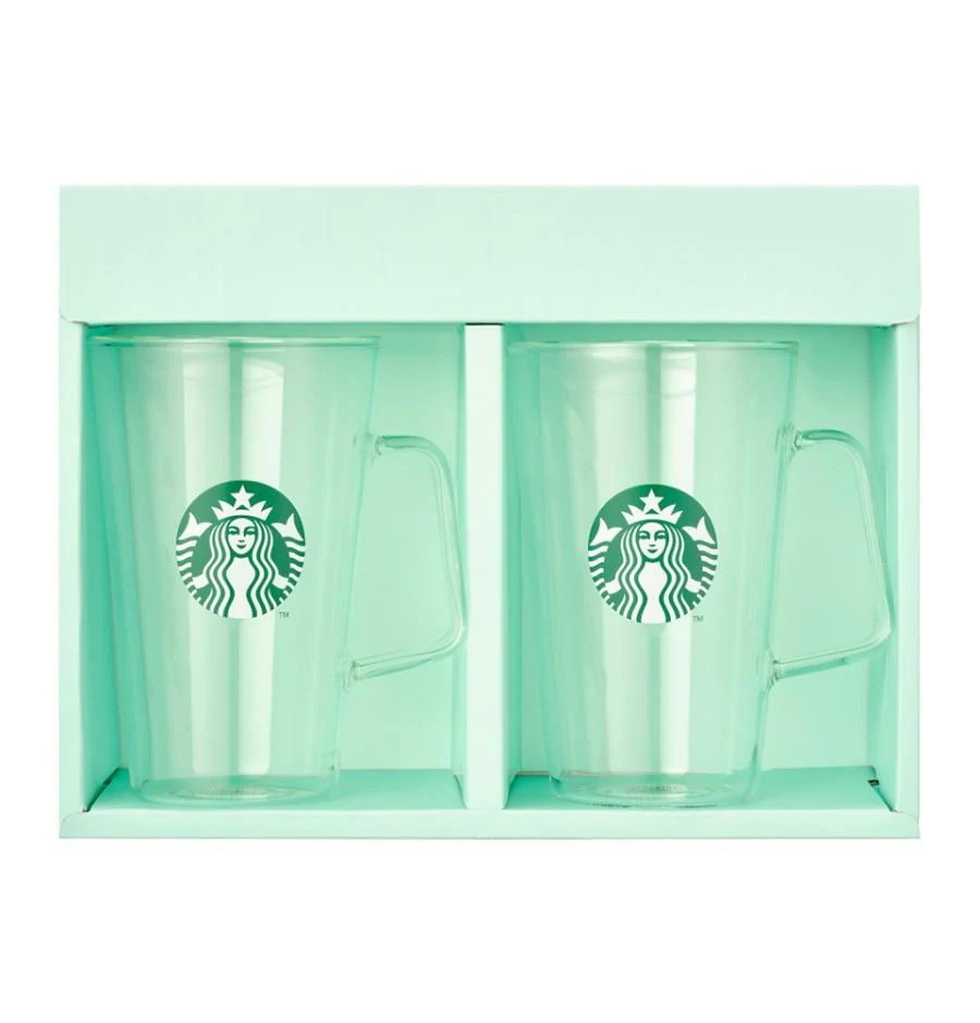 サイレン ハンドル グラス 500ml 2P + 丹青ブロック セット 韓国スターバ グッズ