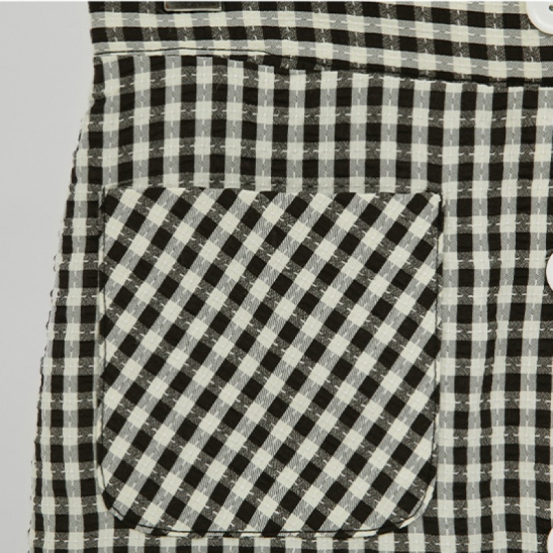 クリック＆ファニー ゼンディッシュシアサッカー チェックスカート