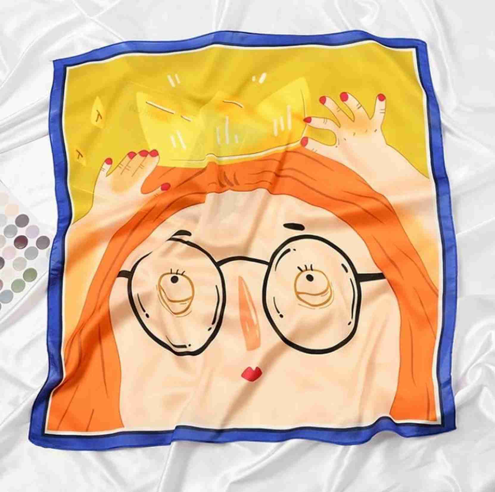 【20%OFFクーポン~】かわいい漫画の春の女性のスカーフプリントコミックラップヘアリボン多彩な秋スクエアヘッドバンド スカーフ (Color : 17 Size : 70x70cm) 【20%OFFクーポン~】かわいい漫画の春の女性のスカーフプリントコミックラップヘアリボン多彩な秋スクエアヘッドバンド スカーフ (Color : 17 Size : 70x70cm)