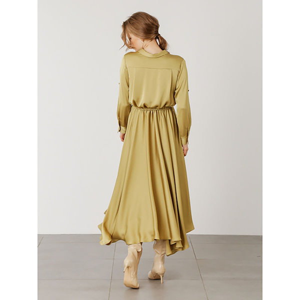 セルフォード　ハンカチヘムワンピース CELFORD（セルフォード）の「ハンカチヘムサテンワンピース