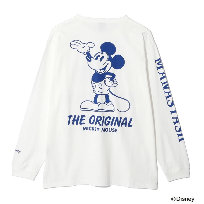 マナスタッシュ メンズ 長袖Tシャツ レディース ミッキーマウス