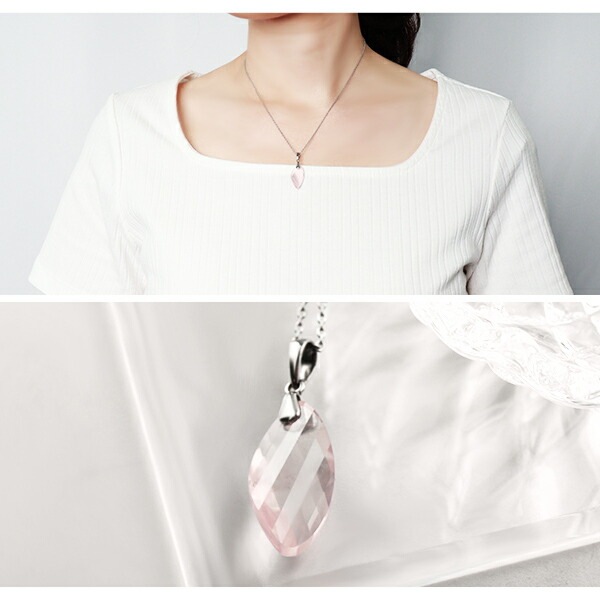 ローズクォーツ ツイスト カット シルバー ネックレス 天然石 パワーストーン レディース 女性 ローズクォーツ ツイスト カット シルバー ネックレス 天然石 パワーストーン レディース 女性