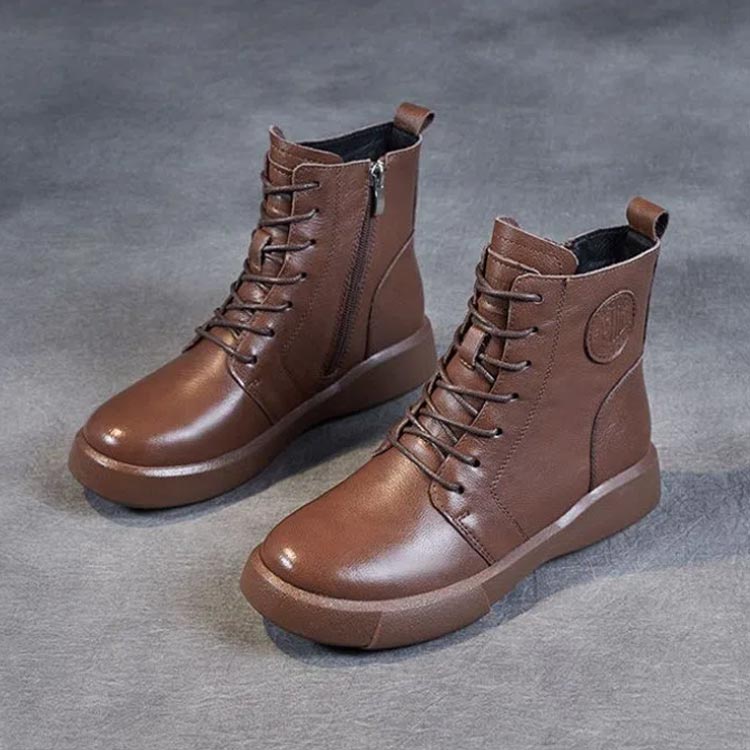 225-255mm!ショートブーツレディースブーツサイドジッパー編み上げブーツアンクル丈厚底ブーツ歩きやすい安定感裏ボア春秋冬疲れないブラックブラウン 225-255mm!ショートブーツレディースブーツサイドジッパー編み上げブーツアンクル丈厚底ブーツ歩きやすい安定感裏ボア春秋冬疲れないブラックブラウン