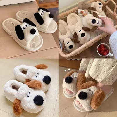 Qoo10] グルミット夏 上履き スリッパ 犬 リビ