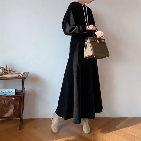 Qoo10] セットアップレディースパーカースカート2