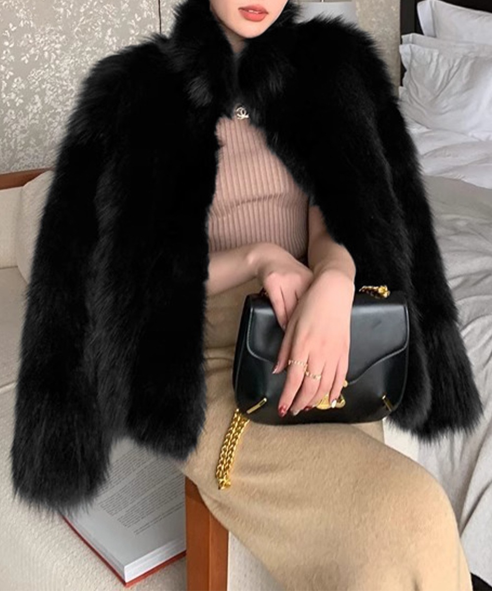 国内即納 フェイクファージャケット ファーコート冬 80XIAOJI-002