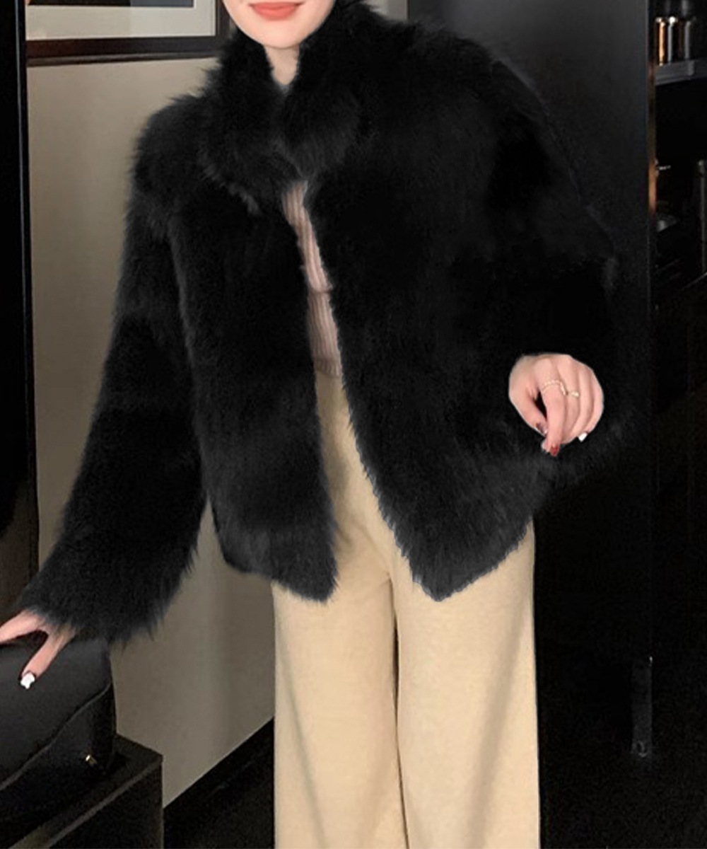 国内即納 フェイクファージャケット ファーコート冬 80XIAOJI-002