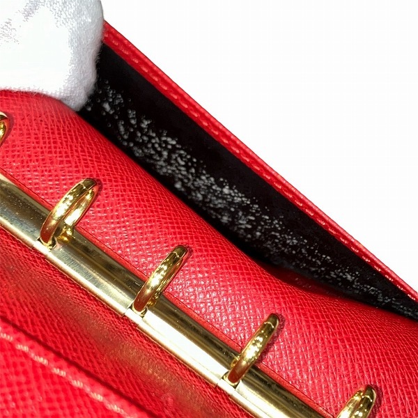 ルイヴィトン　アジェンダPM　手帳カバー　赤　R20057　18697910 LOUIS VUITTON◇手帳カバー/レザー/レッド/レディース/R20057