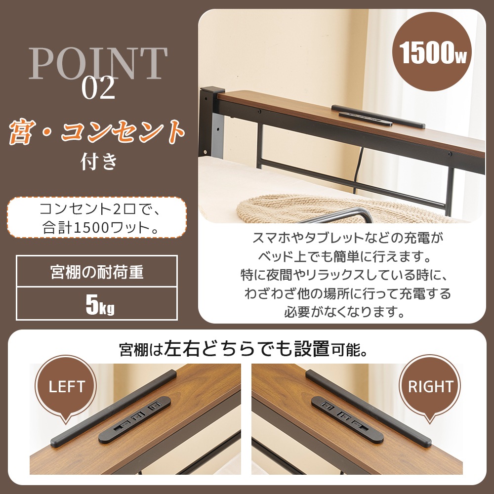 【即日発送】【ホワイト】2025年新作 システムベット ロフトベッド シングル コンセント付き 収納付き 耐荷重150kg 高さ173cm 北欧風 スチールネット S型フック付きスチール 耐震 ベッド