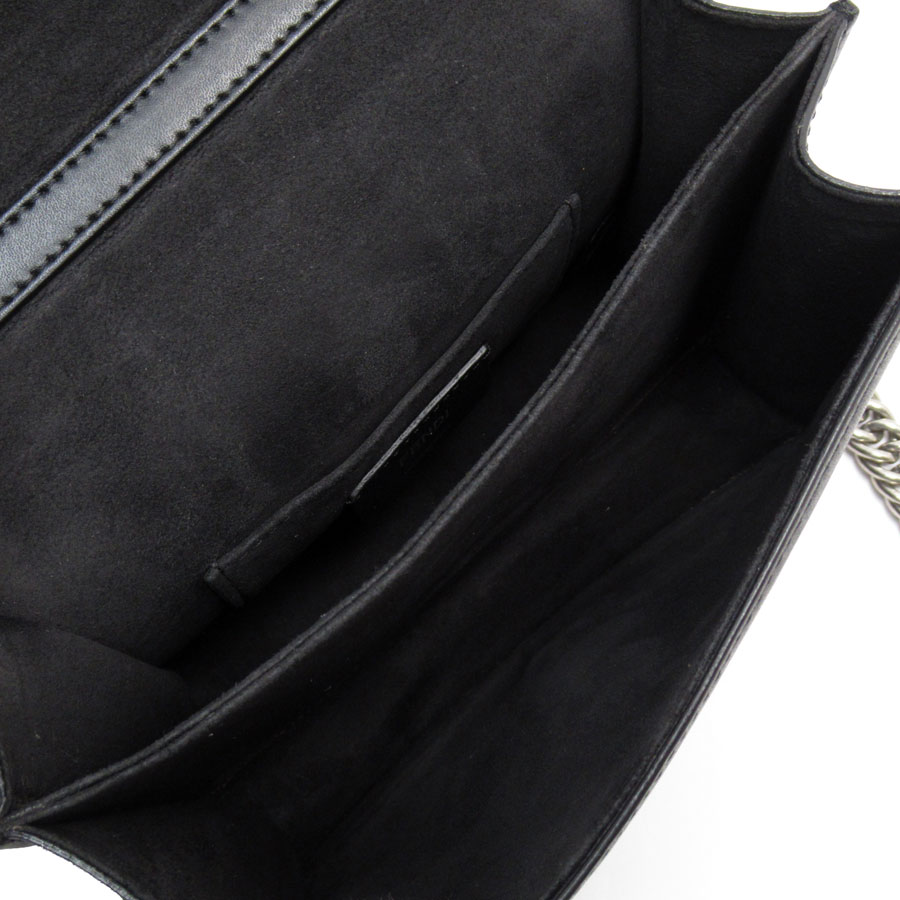 フェンディ FENDI ショルダーバッグ レザー ブラック シルバー レディース 8M0381-SR0 w0874a