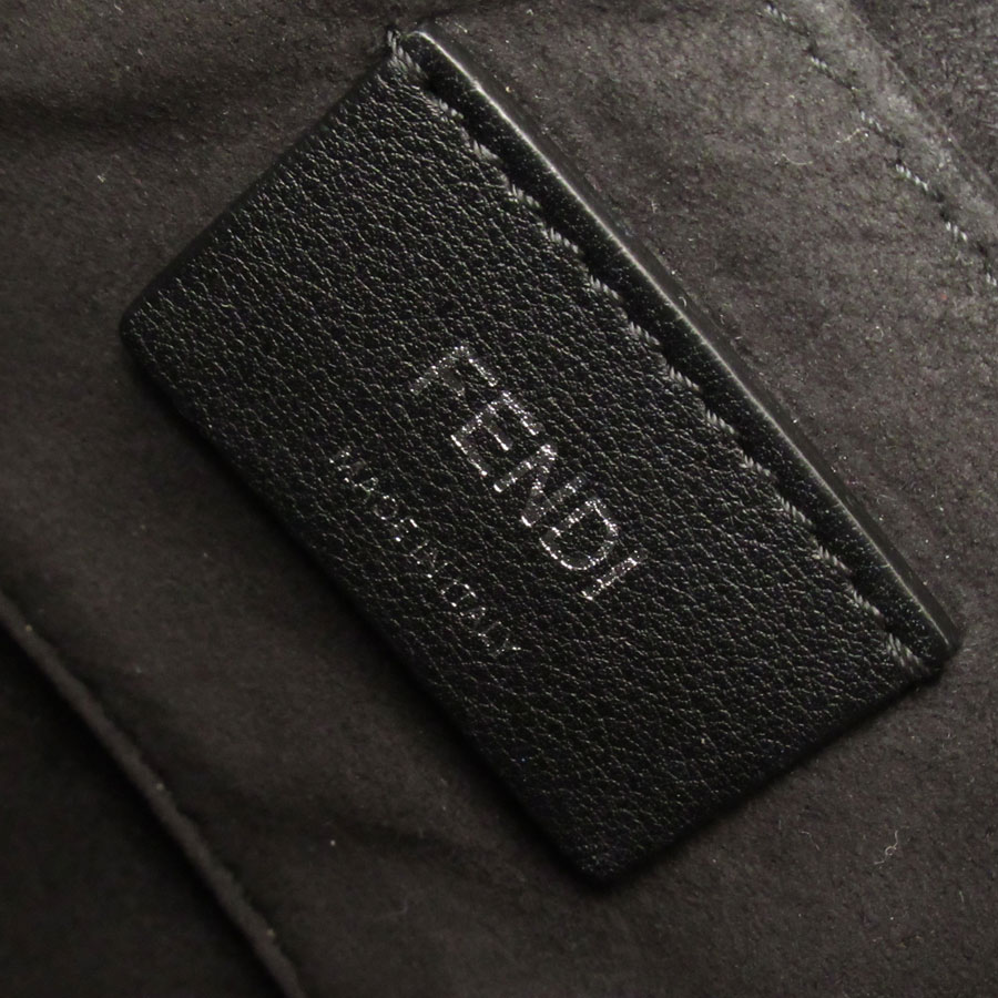 フェンディ FENDI ショルダーバッグ レザー ブラック シルバー レディース 8M0381-SR0 w0874a