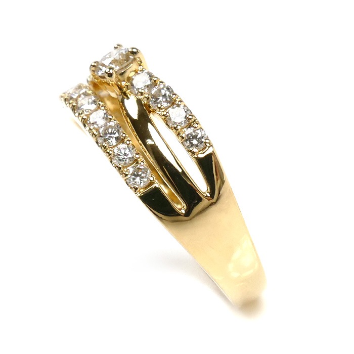 K18YG イエローゴールド リング・指輪 ダイヤモンド0.48ct 12号 2.9g レディース 中古 K18YG イエローゴールド リング・指輪 ダイヤモンド0.48ct 12号 2.9g レディース 中古