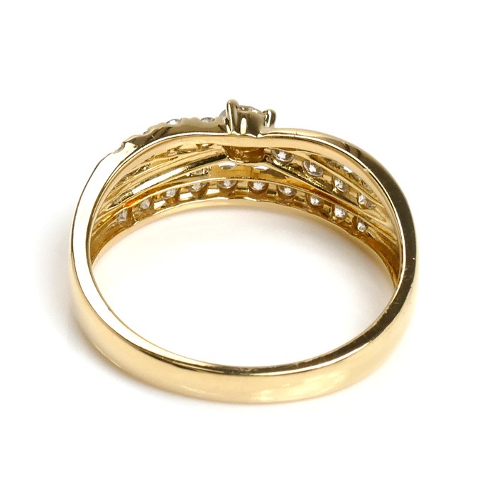 K18YG イエローゴールド リング・指輪 ダイヤモンド0.48ct 12号 2.9g レディース 中古 K18YG イエローゴールド リング・指輪 ダイヤモンド0.48ct 12号 2.9g レディース 中古