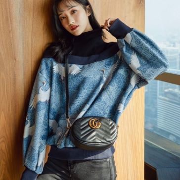 タートルネックプルオーバー トップス カジュアル 袖あり 長袖 タートルネック ワイド