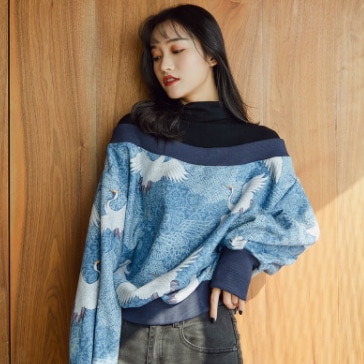 タートルネックプルオーバー トップス カジュアル 袖あり 長袖 タートルネック ワイド