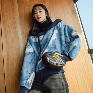 タートルネックプルオーバー トップス カジュアル 袖あり 長袖 タートルネック ワイド