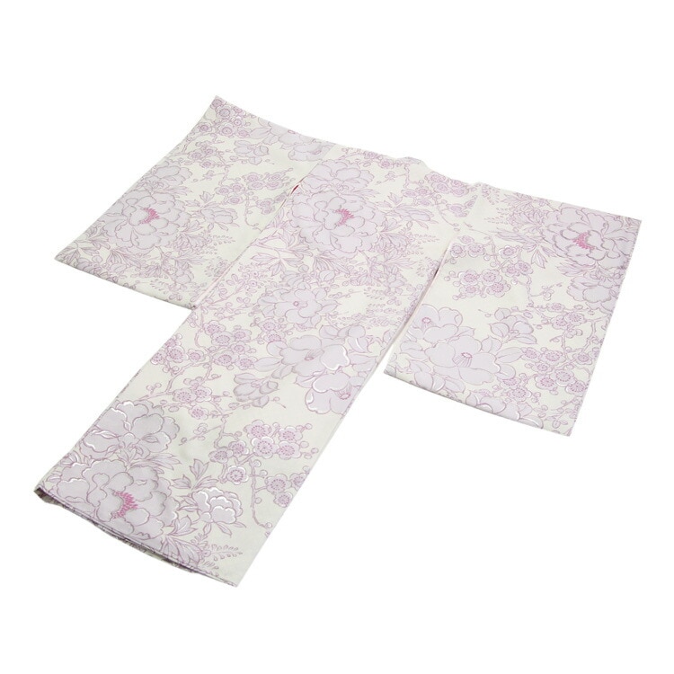 レンタル九重 日本製 お宮参り 女の子 着物 レンタル 薄ピンク地に薄紫の牡丹椿梅 お宮参り レンタル 衣装 祝着 初着 産着 レンタル衣装