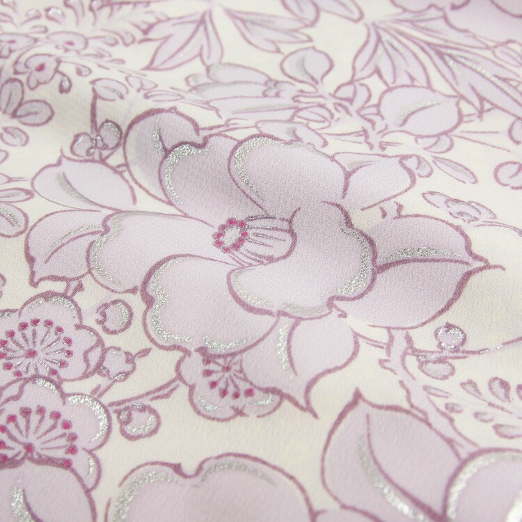 レンタル九重 日本製 お宮参り 女の子 着物 レンタル 薄ピンク地に薄紫の牡丹椿梅 お宮参り レンタル 衣装 祝着 初着 産着 レンタル衣装