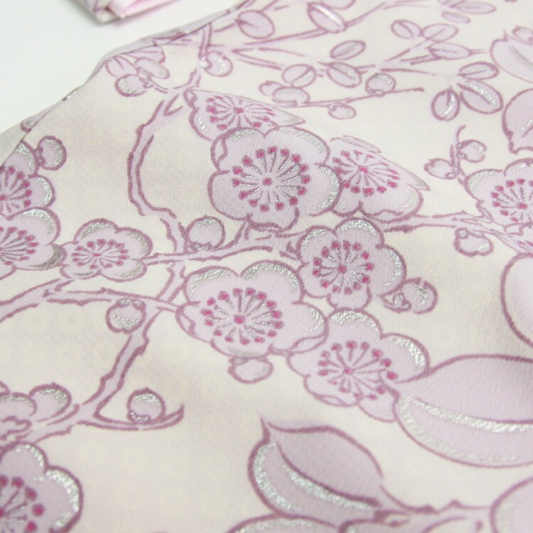 レンタル九重 日本製 お宮参り 女の子 着物 レンタル 薄ピンク地に薄紫の牡丹椿梅 お宮参り レンタル 衣装 祝着 初着 産着 レンタル衣装