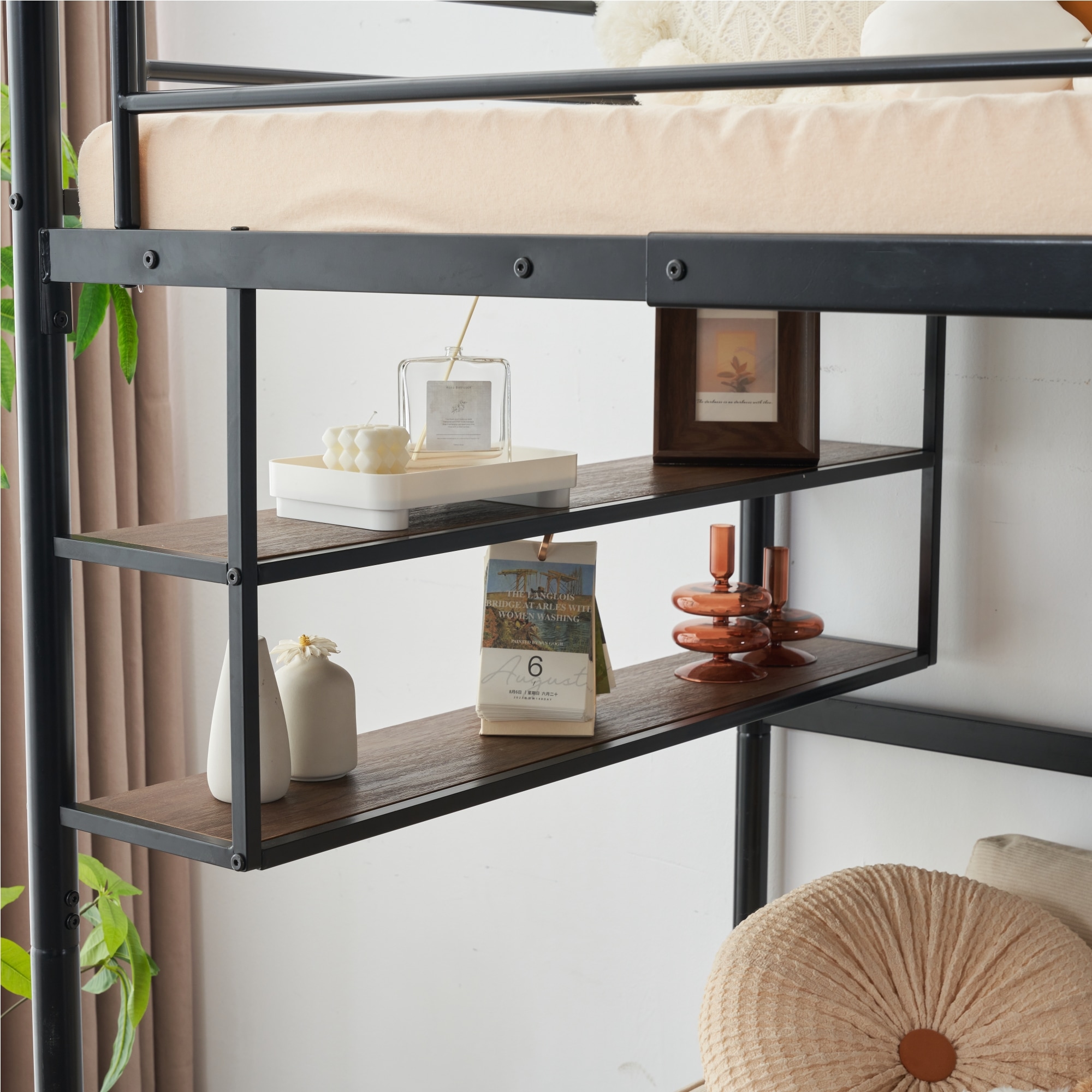 現地発送.送.料.無.料！】【新作】【ブラック】ロフトベッド パイプ