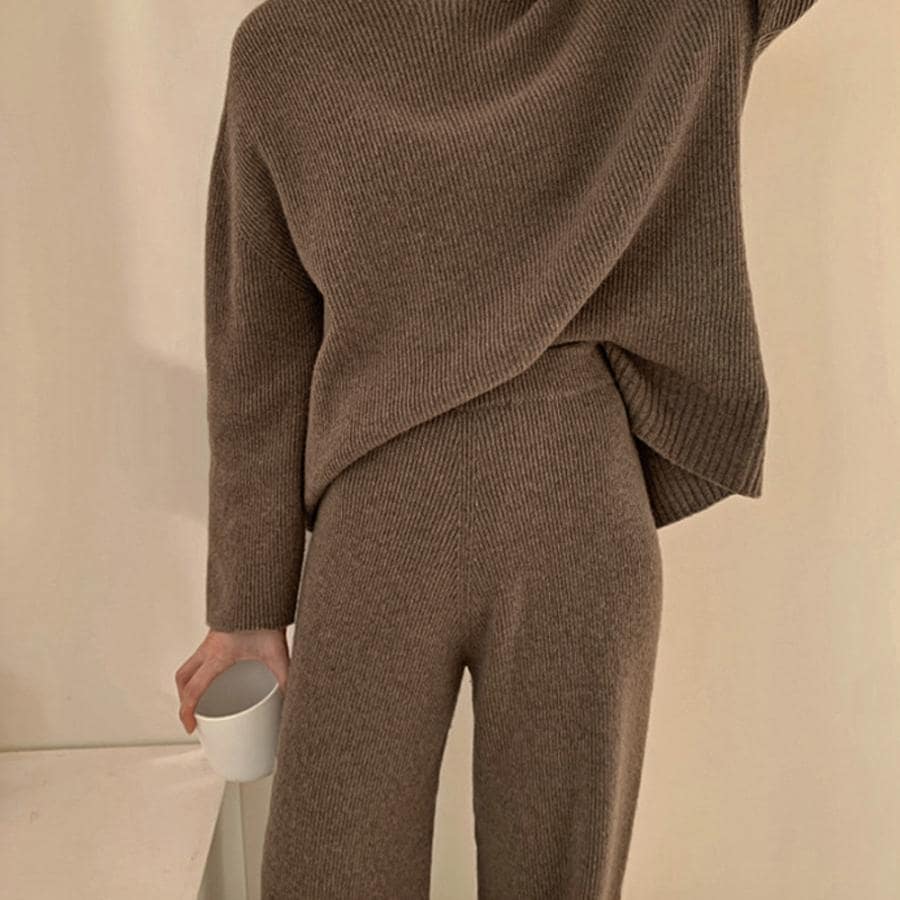 セットアップニット 秋冬 スリット 韓国