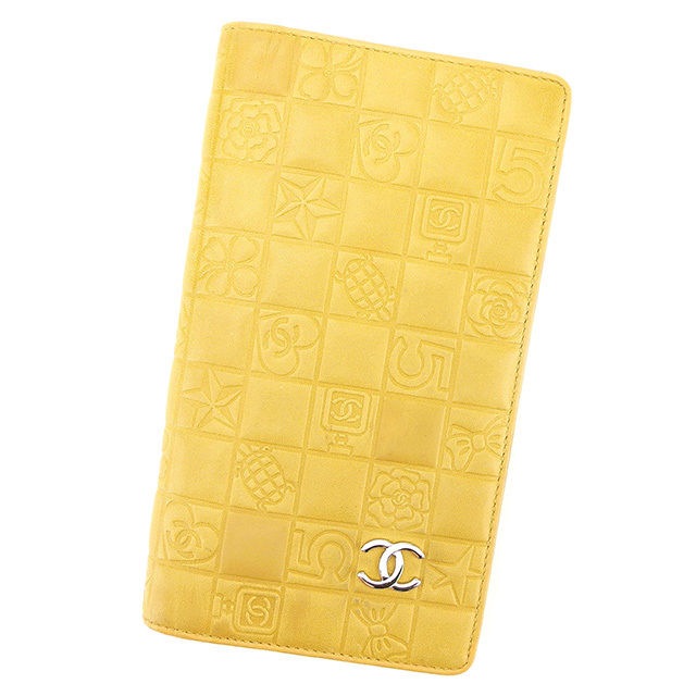 長財布 財布 ファスナー付き 長財布 アイコンシリーズ ココマーク ベージュ シルバー 中古