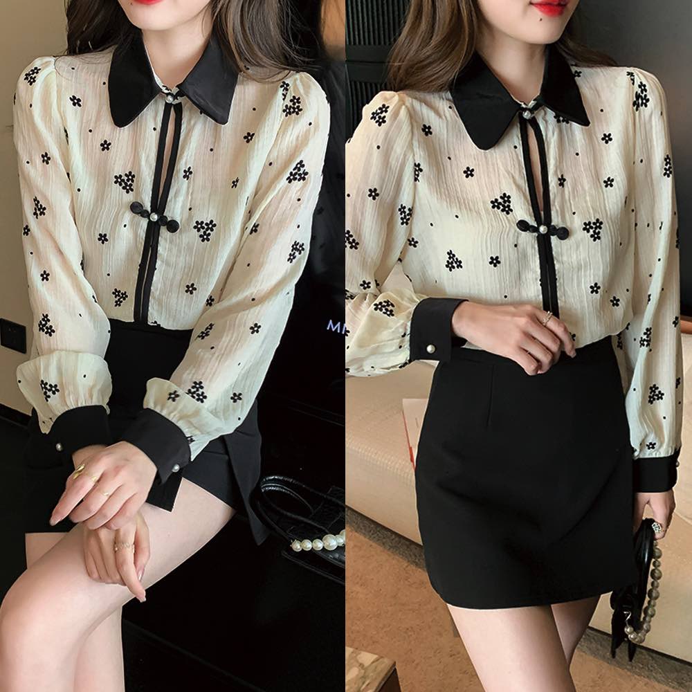 ブラウス レディース 花柄刺繍シアーブラウス 高品質 長袖 人気 フォーマル 白 事務服 厚手 黒 オフィス レース シフォン フリル おしゃれ ボウタイ Tシャツ カジュアル ブランド きれいめ ノ