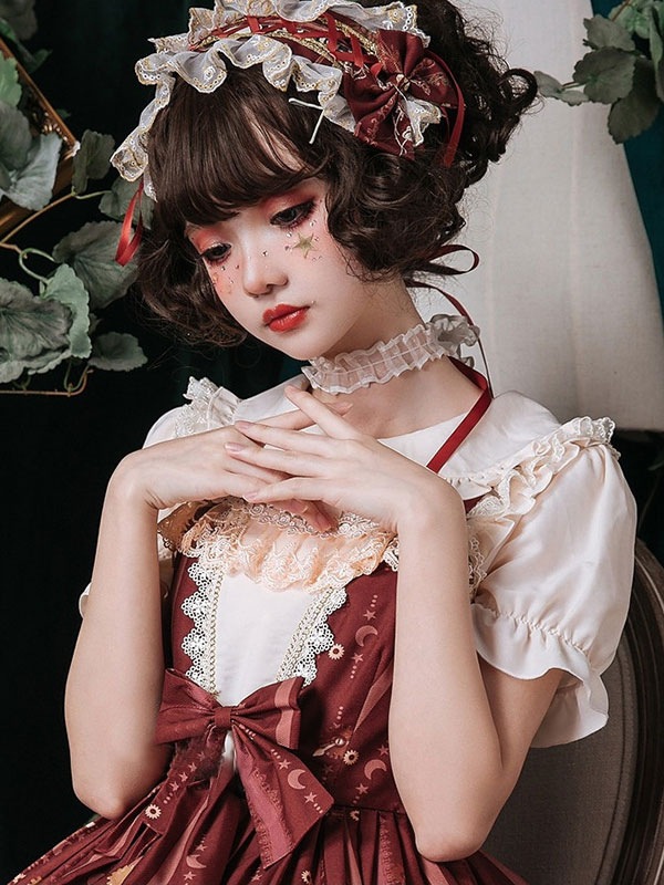 【短納期】甘いロリータブラウスネバーランドフリル半袖ロリータトップライトアプリコットロリータシャツ 【短納期】甘いロリータブラウスネバーランドフリル半袖ロリータトップライトアプリコットロリータシャツ