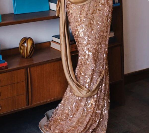 Qoo10] お得セットパーティードレス 金 ウェディ