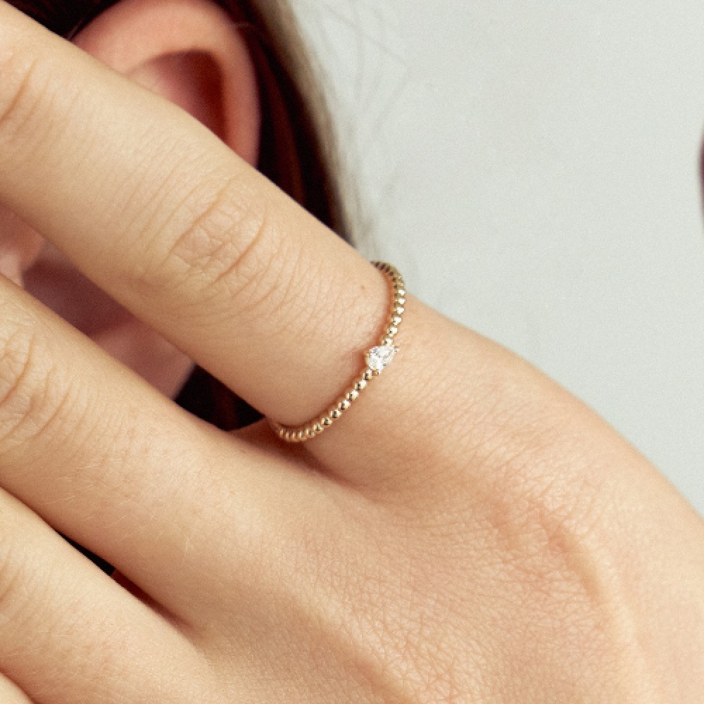 LUNNE 14k ペアーカットダイヤモンドソリティアリング K14ゴールド LCR05 LUNNE 14k ペアーカットダイヤモンドソリティアリング K14ゴールド LCR05