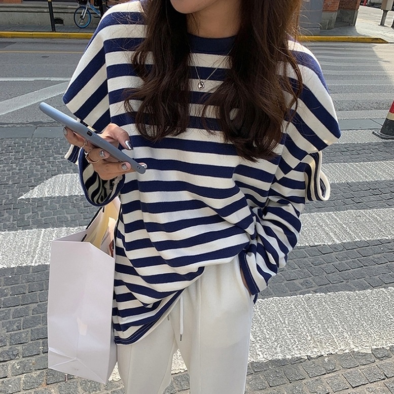 2color ボーダー柄オープンショルダートップス 肩あきボーダーTシャツ トップス Tシャツ シャ