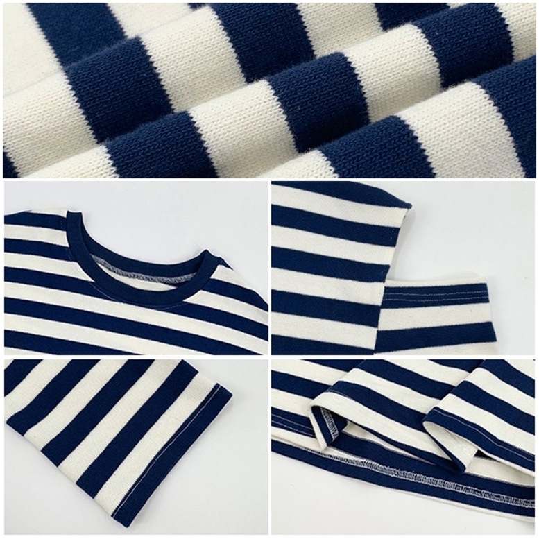 2color ボーダー柄オープンショルダートップス 肩あきボーダーTシャツ トップス Tシャツ シャ