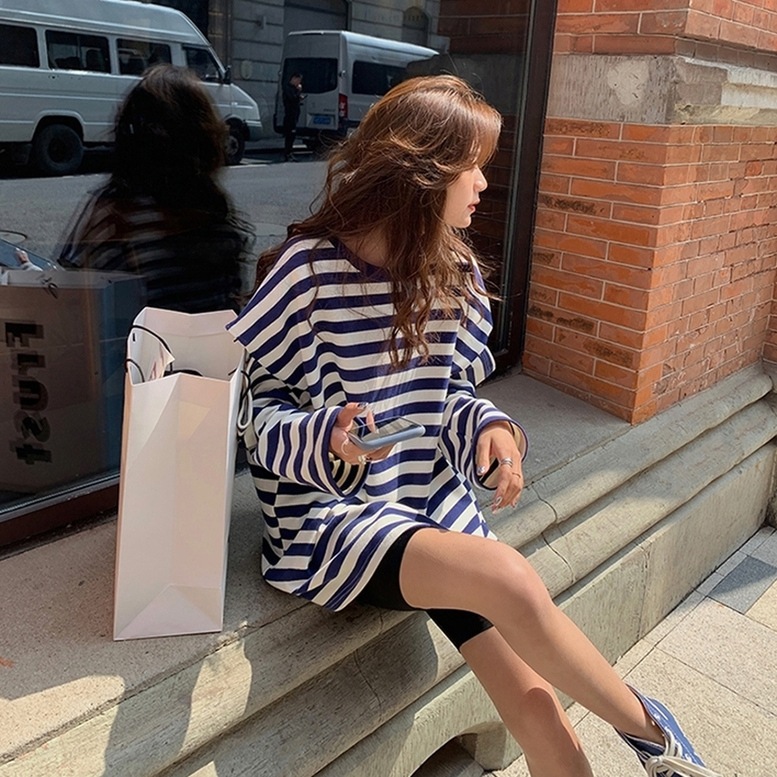 2color ボーダー柄オープンショルダートップス 肩あきボーダーTシャツ トップス Tシャツ シャ