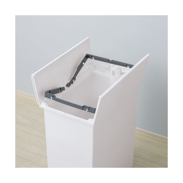 （まとめ）リス 棚下で使えるペダルダストボックス 35L グレー GPRB047 1台[x3]