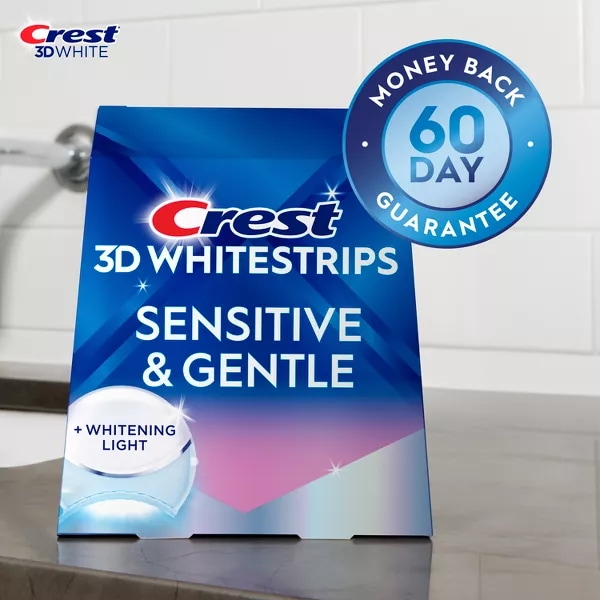 Crest 3DWhitestrips Sensitive + LED Light At-Home Teeth Whitening Kit - 14 Treatments Crest 3DWhitestrips Sensitive + LED Light At-Home Teeth Whitening Kit - 14 Treatments