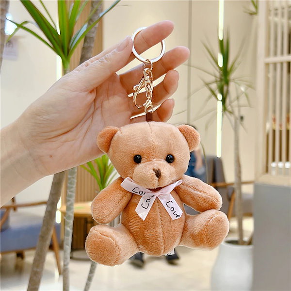 Qoo10] かわいいテディベアぬいぐるみキーホルダー