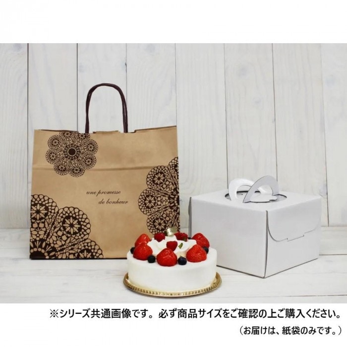 自動紐手提袋 T-9W レースィ(茶) 1080 50枚 自動紐手提袋 T-9W レースィ(茶) 1080 50枚