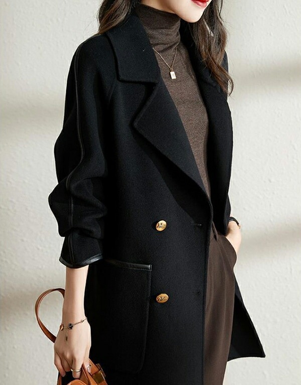 チェスターコート レディース スーツジャケット コート アウター 冬 大きいサイズ ブラック ベージュ 無地 大きめ 膝丈 大きいサイズ 体型カバー ゆったり コート 秋服 冬 大人 カジュアル きれ