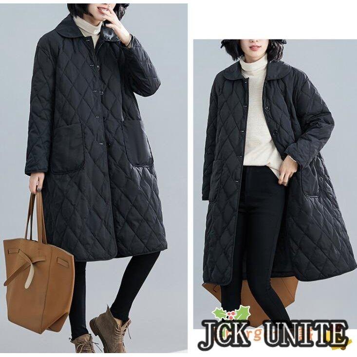 超目玉新品 コート アウター ロングコート レディース 中綿コート 防寒コート 長袖 無地 体型カバー 裏起毛 大きいサイズ ゆったり 着痩せ 秋 冬 暖かい 30代 40代 50代