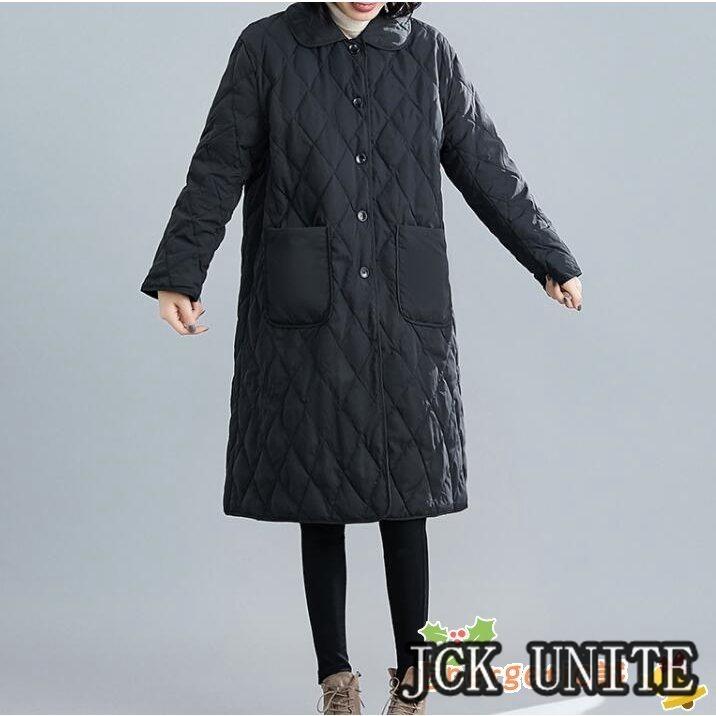 超目玉新品 コート アウター ロングコート レディース 中綿コート 防寒コート 長袖 無地 体型カバー 裏起毛 大きいサイズ ゆったり 着痩せ 秋 冬 暖かい 30代 40代 50代